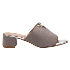 Slippers en daim VINCEZA gris