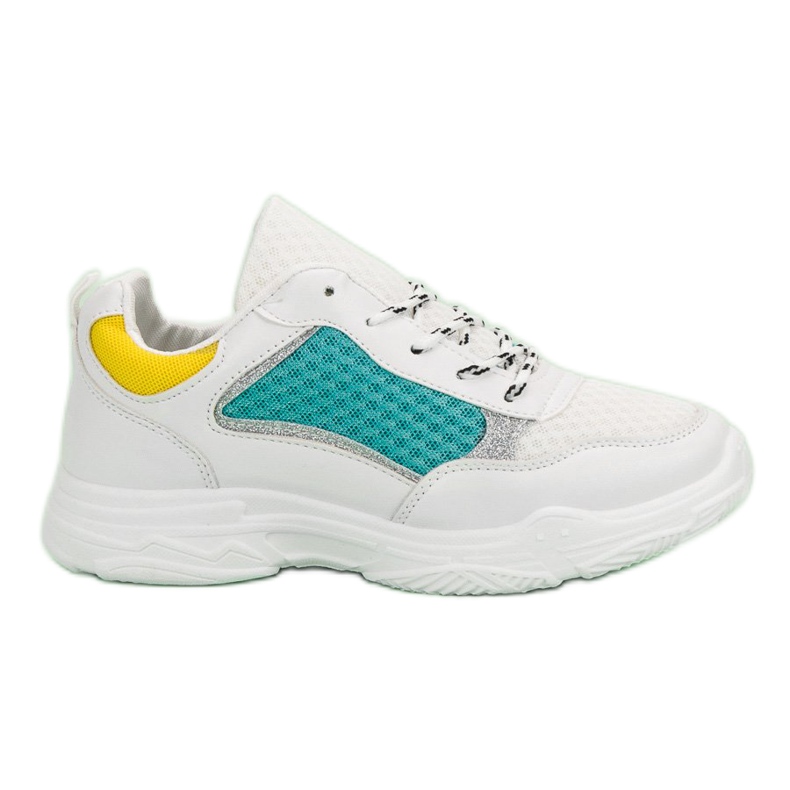 Chaussures de sport confortables blanc multicolore