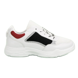 Chaussures de sport confortables blanche multicolore