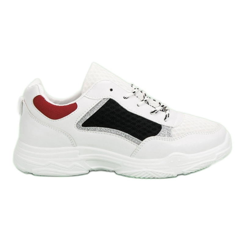 Chaussures de sport confortables blanche multicolore