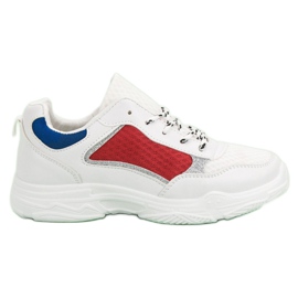 Chaussures de sport confortables blanche multicolore