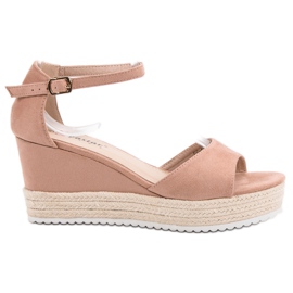 Seastar Sandales compensées en poudre rose