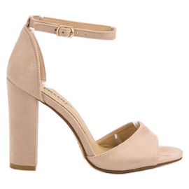 Seastar Sandales en daim sur un bar rose