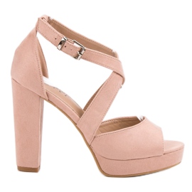 Seastar Sandales en daim sur la plate-forme rose