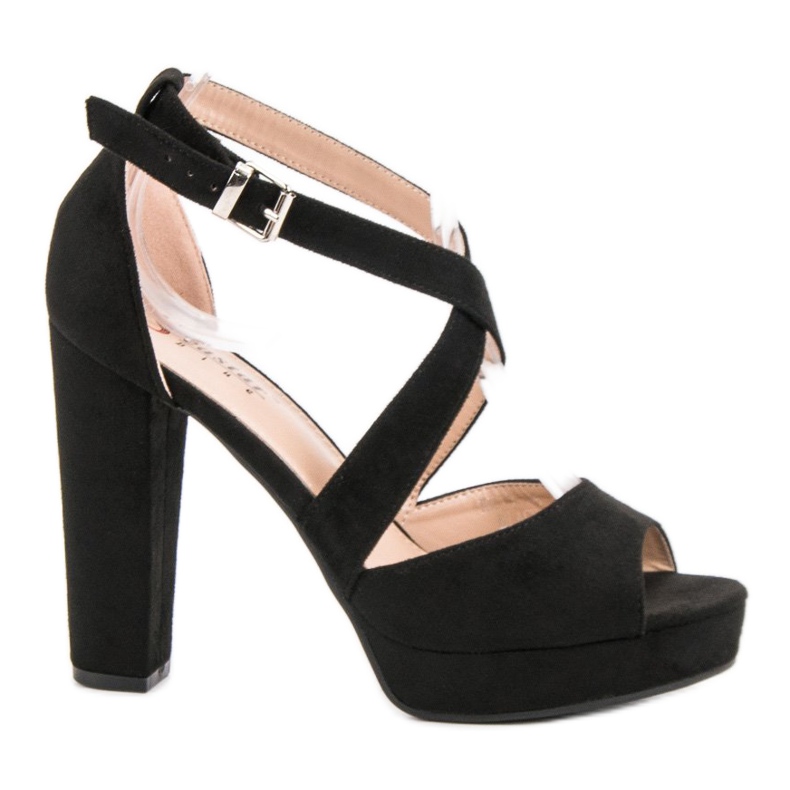 Seastar Sandales en daim sur la plate-forme le noir
