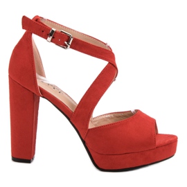 Seastar Sandales en daim sur la plate-forme rouge