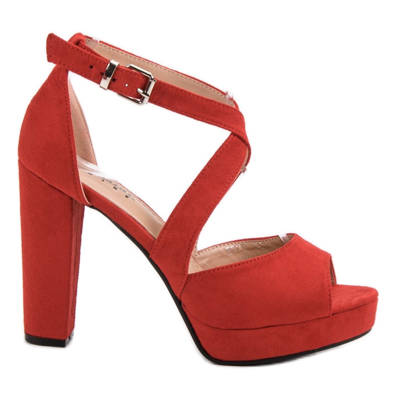 Seastar Sandales en daim sur la plate-forme rouge
