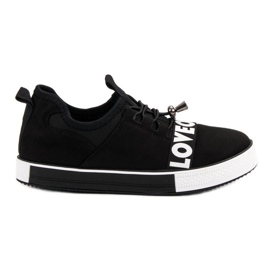 Bestelle Chaussures de sport à enfiler Love noir