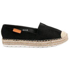 Espadrilles En Daim Noir le noir
