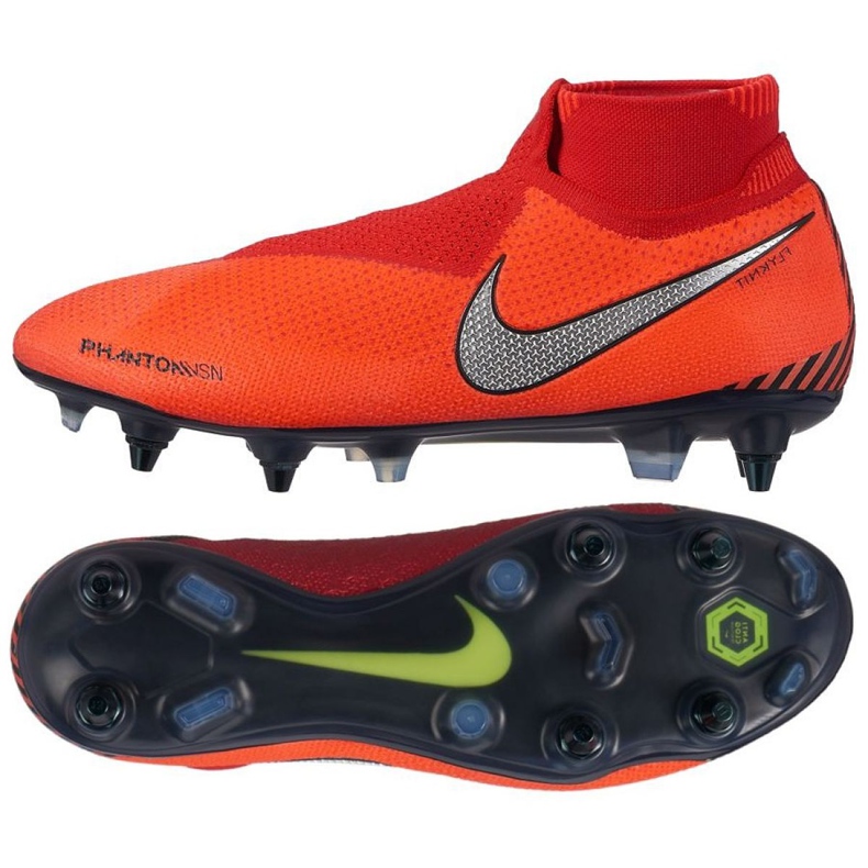 Nike Phantom Vsn Elite Df Sg Pro Ac M AO3264-600 chaussures de football multicolore rouge Nike Phantom Vsn Elite Df Sg Pro Ac M AO3264-600 chaussures de football multicolore rouge