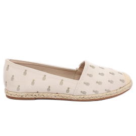 Espadrilles avec ananas beige 68-82 Beige Espadrilles avec ananas beige 68-82 Beige