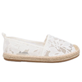 Espadrilles ajourées blanches 68-130 Blanc