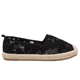 Espadrilles ajourées noires 68-130 Noir