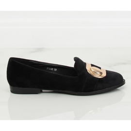 Mocassins en velours noir F1048 Noir II-GAT le noir