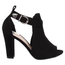 Escarpins doigt ouvert noir 368-2 Noir le noir