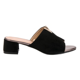 Slippers en daim VINCEZA noir