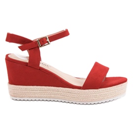 Seastar Sandales compensées confortables rouge
