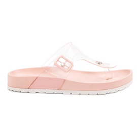 Seastar Des tongs transparentes rose