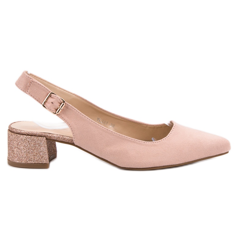 Weide Escarpins à talon pailleté rose