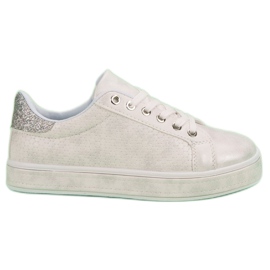 Chaussures de sport à lacets blanc