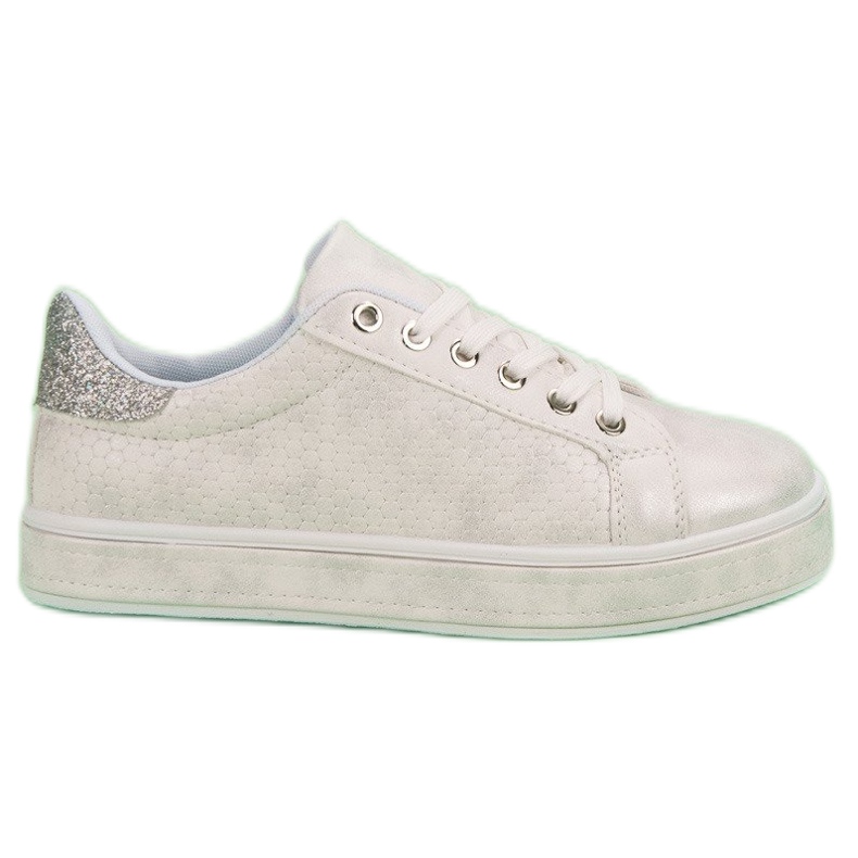 Chaussures de sport à lacets blanche