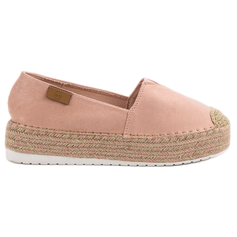 Forever Folie Espadrilles Roses Sur La Plateforme