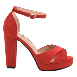 Seastar Sandales confortables à talons hauts rouge Seastar Sandales confortables à talons hauts rouge