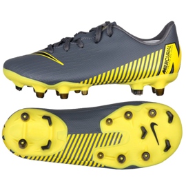 Chaussures de football Nike Mercurial Vapor 12 Academy Ps FG / MG Jr AH7349-070 noir gris