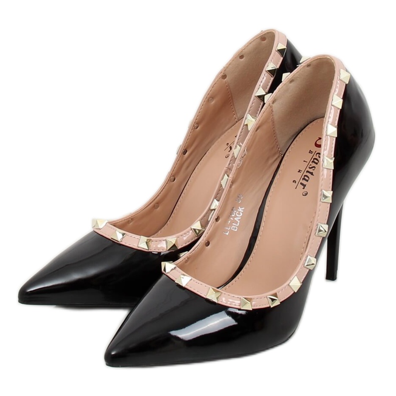 Escarpins à talon aiguille Valentina noir LL-76P Noir le noir