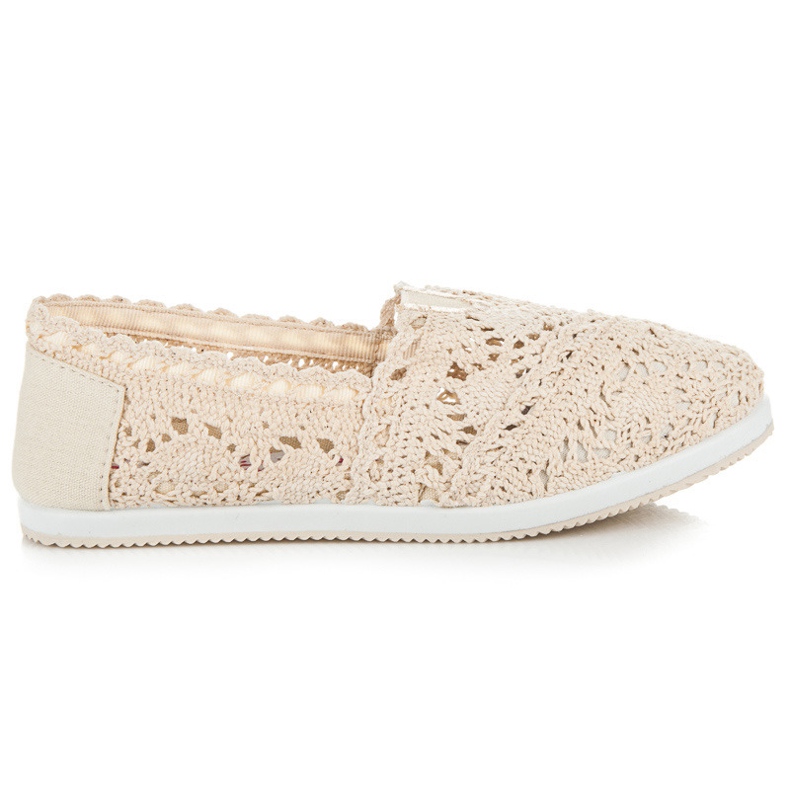 Seastar Slipons en dentelle beiges Seastar Slipons en dentelle beiges