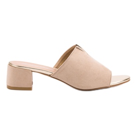 Slippers en daim VINCEZA brun