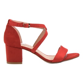 Seastar Sandales en daim sur un bar rouge