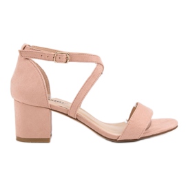 Seastar Sandales en daim sur un bar rose