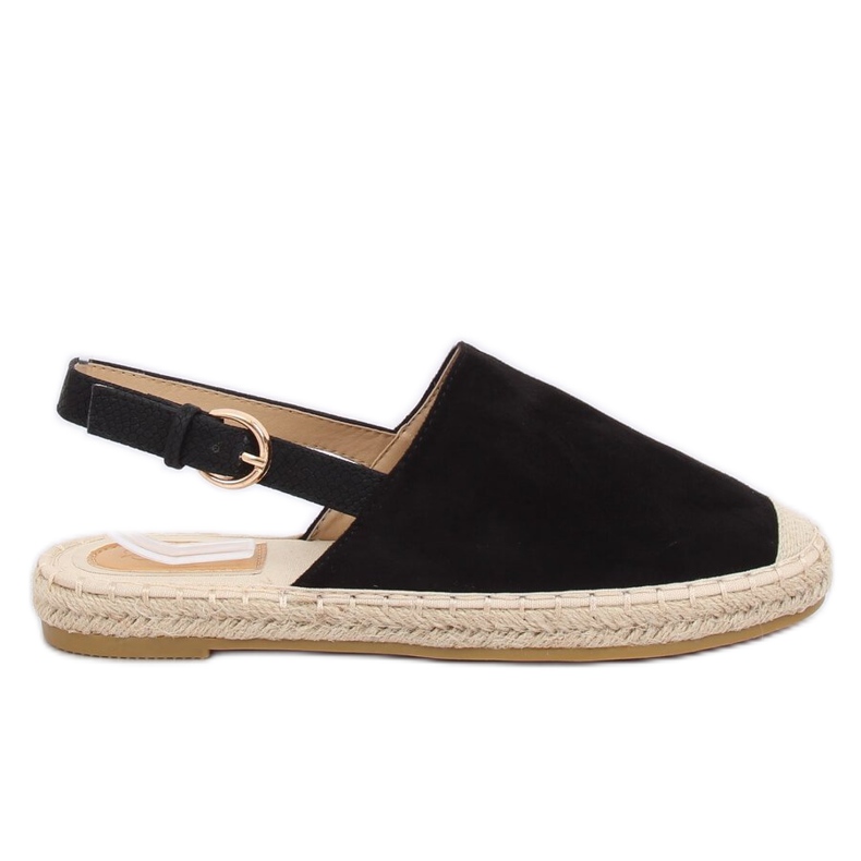 Espadrilles noires à talon ouvert noir HH-119 Noir le noir
