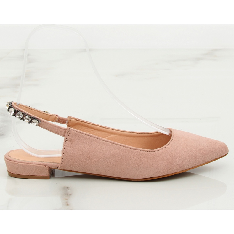 Ballerine avec talon ouvert rose LS5028 Beige II-GAT