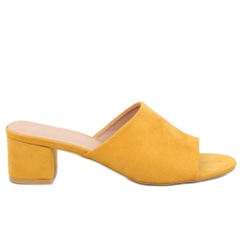 Sandales à talons jaunes QL-89 Jaune