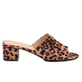 Léopard à talons hauts QL-89 Léopard brun