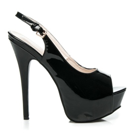 Comer Talons hauts brillants le noir