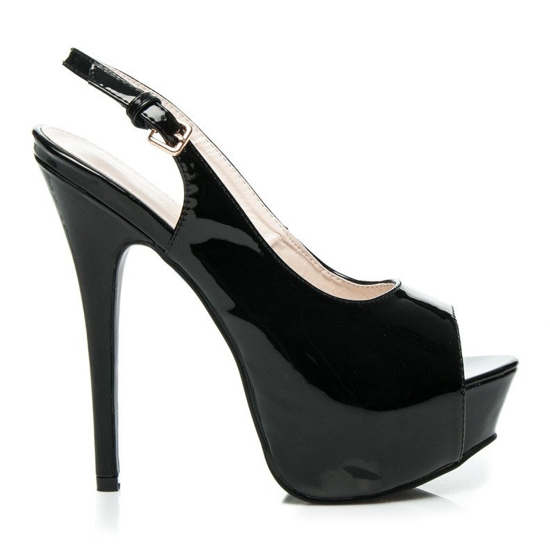 Comer Talons hauts brillants le noir