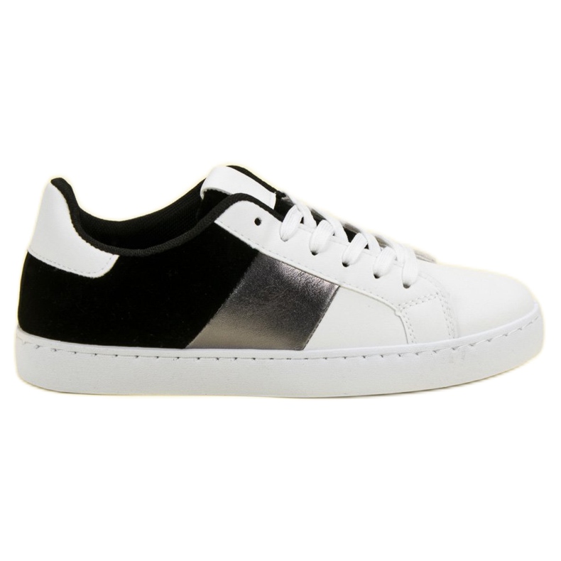 Chaussures de sport confortables blanche le noir