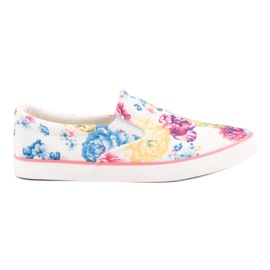 Yes Mile Slipony En Fleurs blanche multicolore