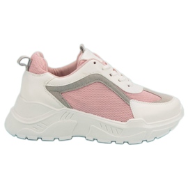 Chaussures de sport pour femmes blanc rose