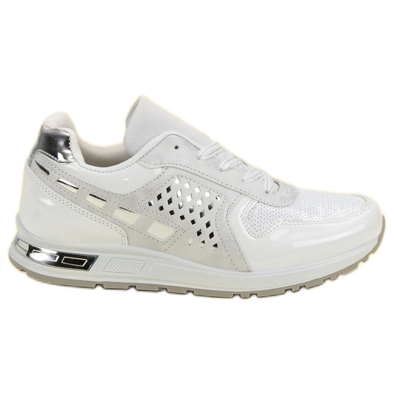 Chaussures de sport à paillettes blanche Chaussures de sport à paillettes blanche