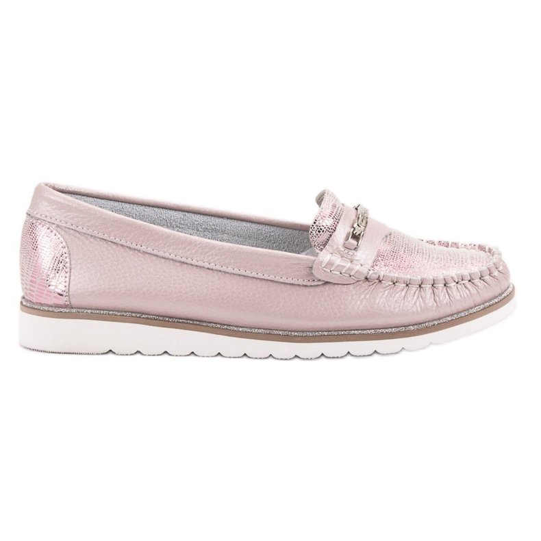 Filippo Mocassins en cuir confortables rose