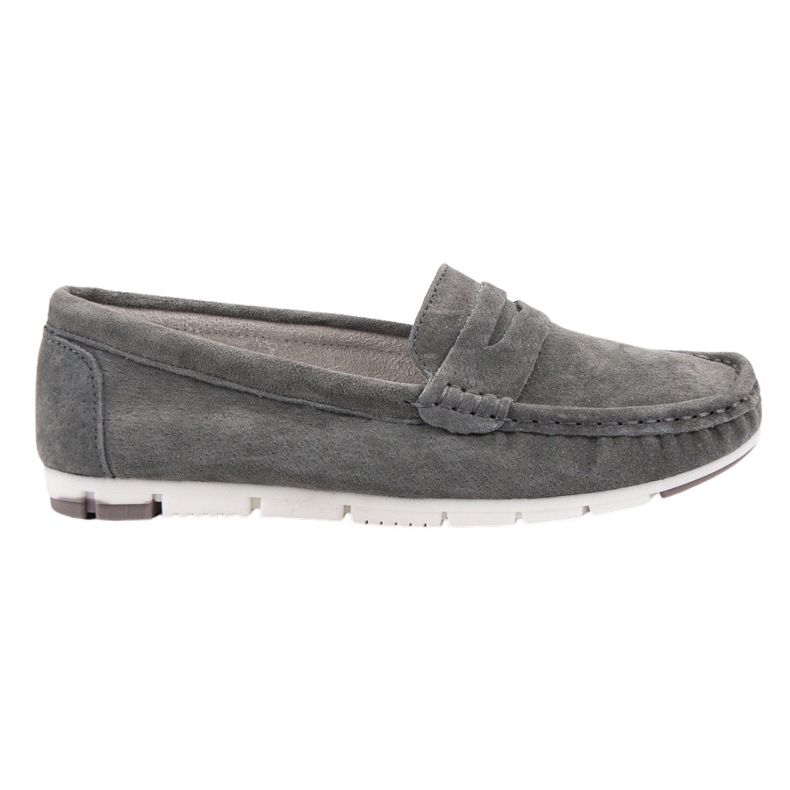 Filippo Mocassins en cuir gris