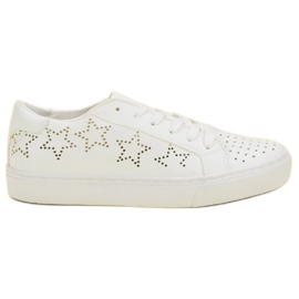 J. Star Baskets ajourées à étoiles blanche