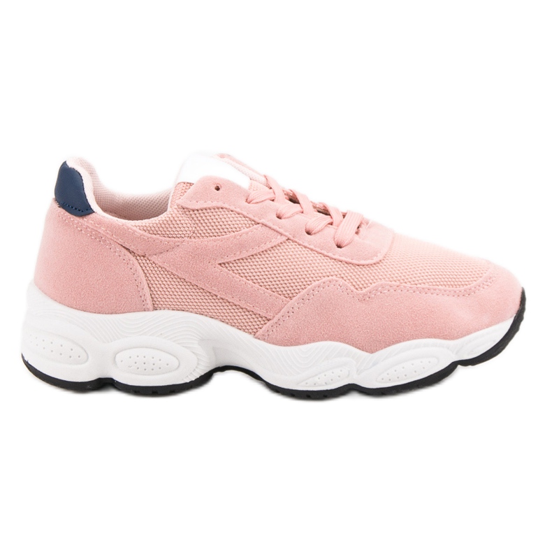Chaussures de sport à lacets rose