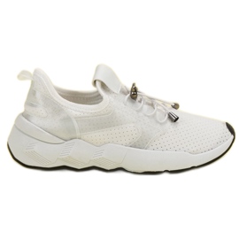 Chaussures de sport avec cordon de serrage blanc