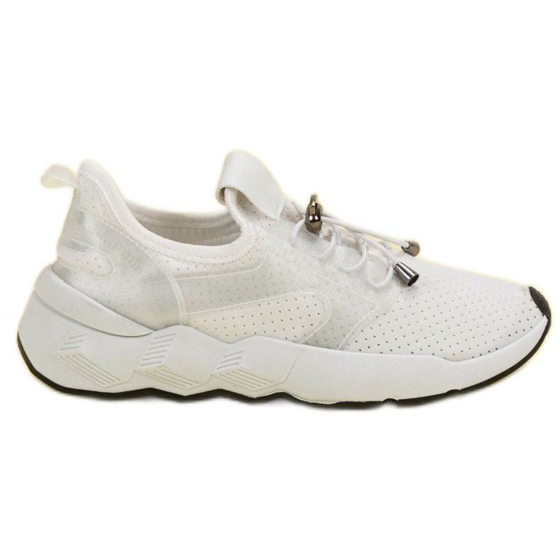 Chaussures de sport avec cordon de serrage blanche Chaussures de sport avec cordon de serrage blanche