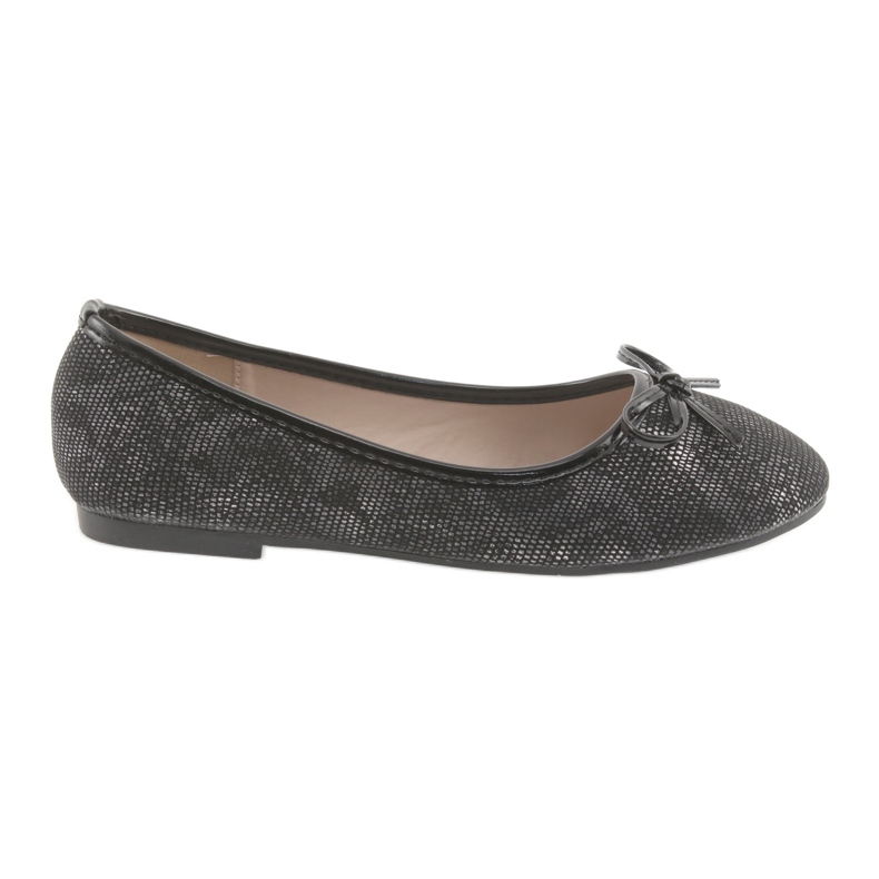 American Club Ballerines de filles avec un noir Lu17 le noir American Club Ballerines de filles avec un noir Lu17 le noir